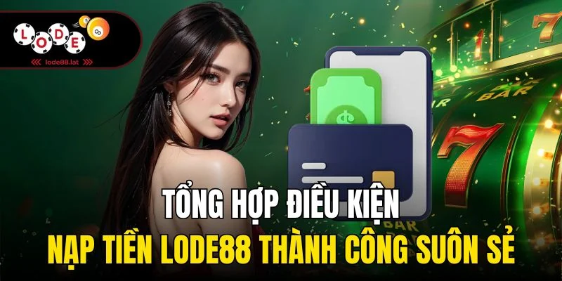 Tổng hợp điều kiện nạp tiền Lode88 thành công suôn sẻ